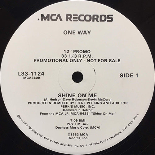 ONE WAY // SHINE ON ME (8:36/7:09)