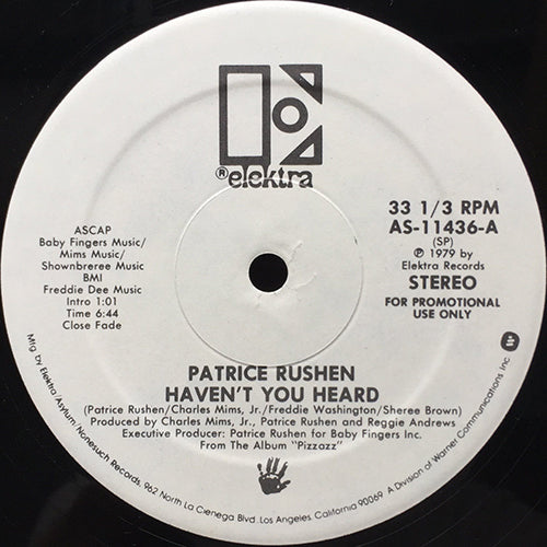 PATRICE RUSHEN // HAVEN'T YOU HEARD (6:44)