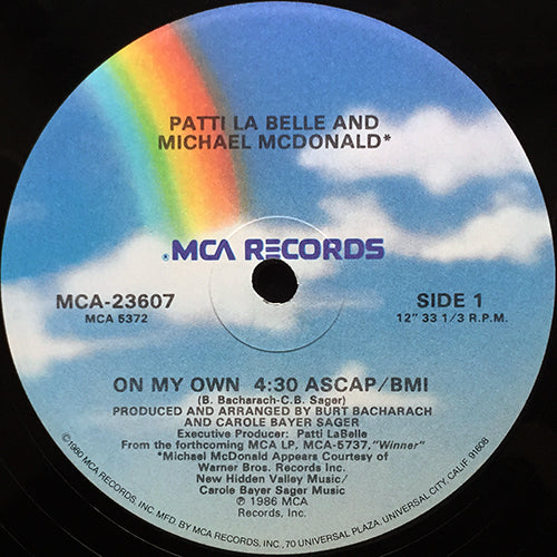 PATTI LABELLE & MICHAEL McDONALD // ON MY OWN (4:30) / STIR IT UP (7:13)