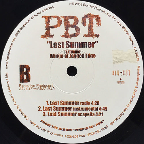 P.B.T. feat. RASHEEDA & 404 SOLDIERZ / WINGO of JAGGED EDGE // FOOL WIT IT (3VER) / LAST SUMMER (3VER)