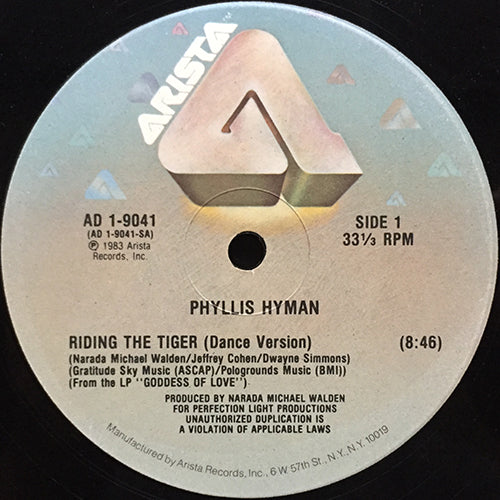 PHYLLIS HYMAN // RIDING THE TIGER (8:46) / INST (8:43)