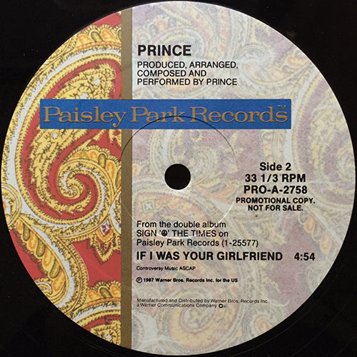 PRINCE // IF I WAS YOUR GIRLFRIEND (4:54)