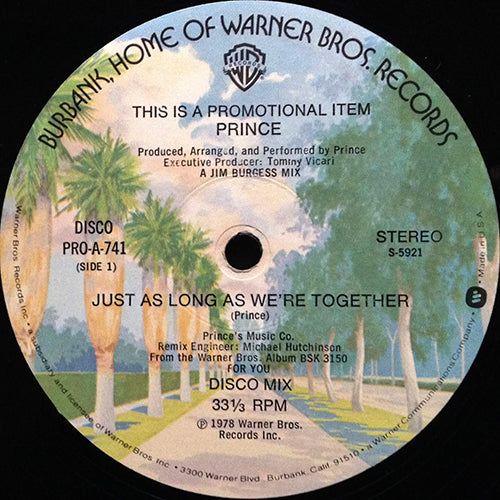 PRINCE // JUST AS LONG AS WE'RE TOGETHER / SOFT AND WET