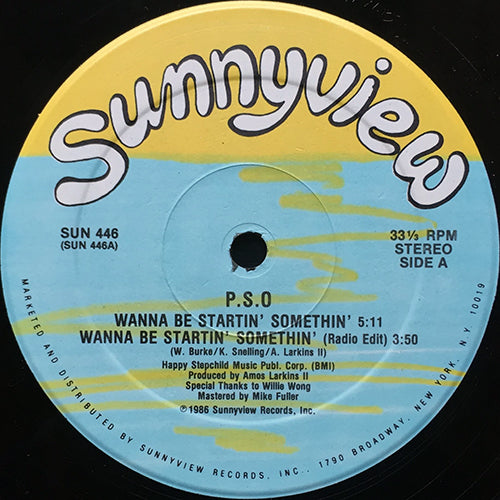 P.S.O // WANNA BE STARTIN' SOMETHIN' (5:11/3:50) / DUB (5:48) / (BREAKDOWN MIX) (2:03)