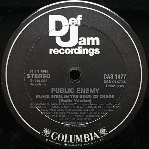 PUBLIC ENEMY // BLACK STEEL IN THE HOUR OF CHAOS (3VER)