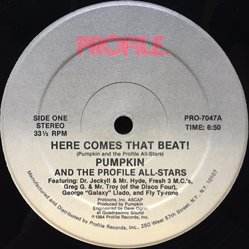 PUMPKIN AND THE PROFILE ALL STARS // HERE COMES THAT BEAT (6:50) / INST (6:30)