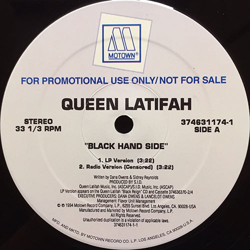 QUEEN LATIFAH // BLACK HAND SIDE (4VER)