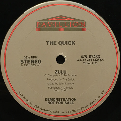 QUICK // ZULU (7:51) / INST (4:20)
