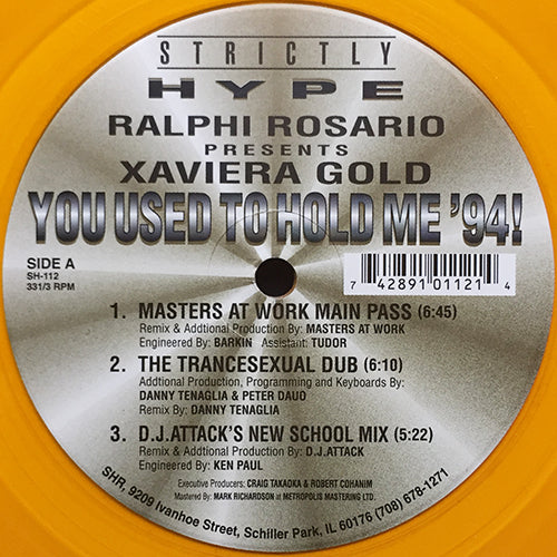 RALPHI ROSARIO feat. XAVIER GOLD // YOU USED TO HOLD ME '94 (12VER)