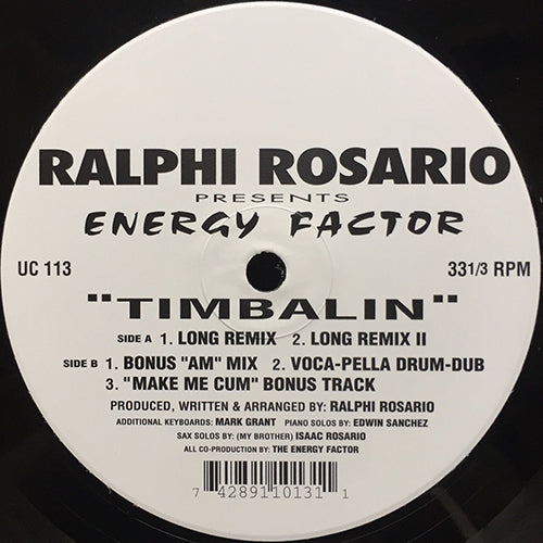 RALPHI ROSARIO presents ENERGY FACTOR // TIMBALIN (5VER)