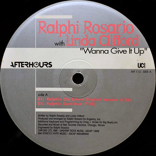 RALPHI ROSARIO with LINDA CLIFFORD // WANNA GIVE YOU UP (7VER)