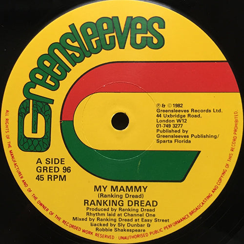 RANKING DREAD / RANKING ALL STAR // MY MAMMY / MAMMY MAMMY