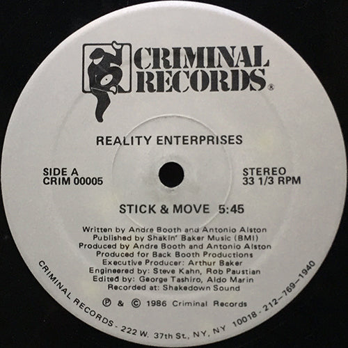 REALITY ENTERPRISES // STICK & MOVE (5:45) / DUB & MOVE (5:16)