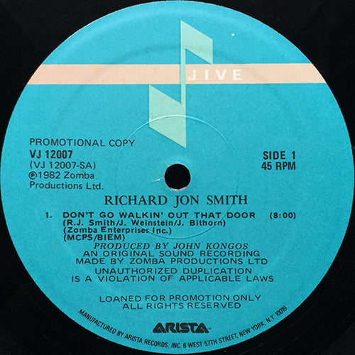 RICHARD JON SMITH // DON'T GO WALKIN' OUT THAT DOOR (8:00) / KEEP ON WALKIN' OUT THAT DOOR (INST) (6:30)
