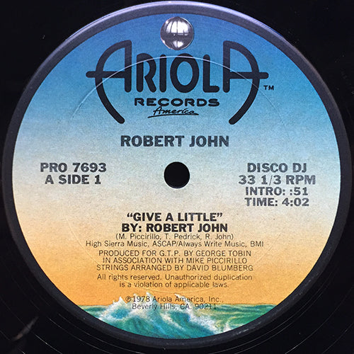 ROBERT JOHN / MUSCLE SHOALS HORNS // GIVE A LITTLE (4:02) / I JUST WANNA TURN YOU ON (10:06)