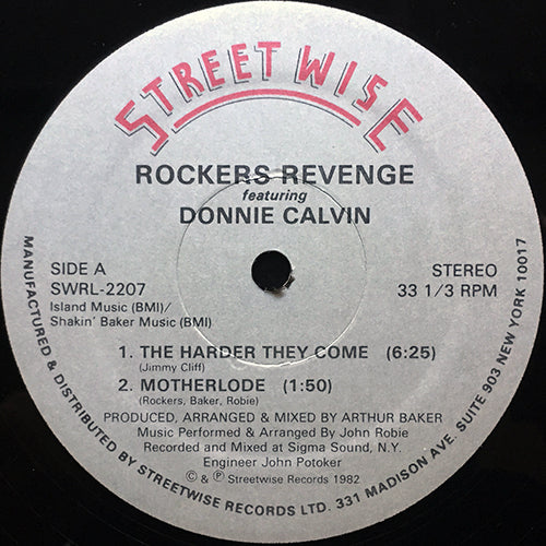 ROCKERS REVENGE feat. DONNIE CALVIN // THE HARDER THEY COME (6:25/6:00) / MOTHERLODE (1:50/1:30) / (ACCAPELLA VERSION) (4:30)