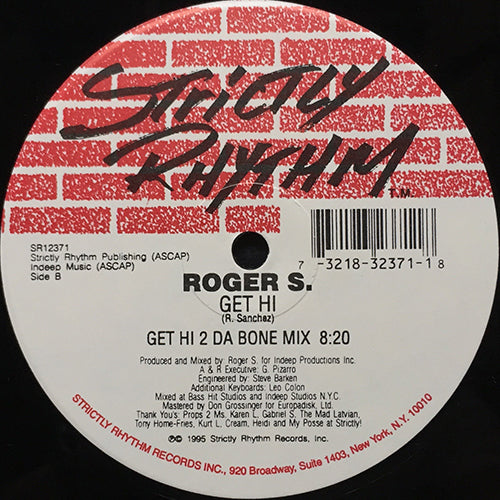 ROGER S. // GET HI (8:20) / LET YOUR BODY JERK (2VER)