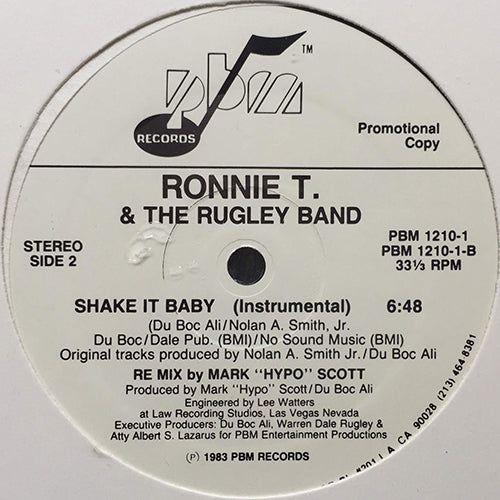 RONNIE T. & THE RUGLEY BAND // SHAKE IT BABY (6:55/4:04) / INST (6:48)