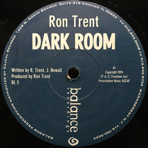 RON TRENT // DARK ROOM (EP) (3 TRACKS)