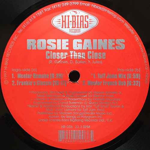 ROSIE GAINES // CLOSER THAN CLOSE (4VER)