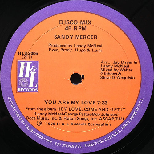 SANDY MERCER // PLAY WITH ME (7:39) / YOU ARE MY LOVE (7:33)
