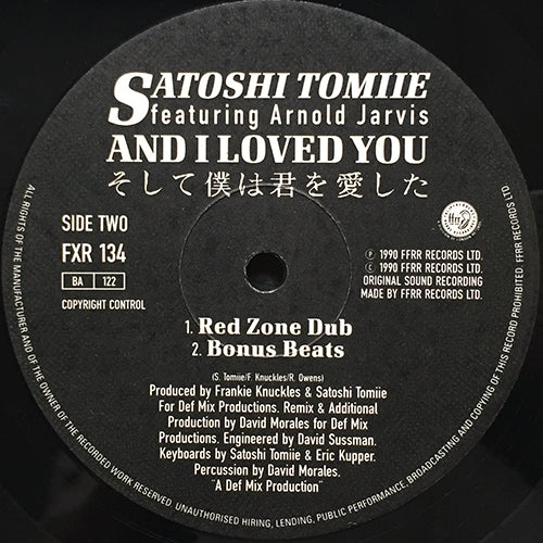 SATOSHI TOMIIE feat. ARNOLD JARVIS // AND I LOVED YOU (REMIX) (3VER)