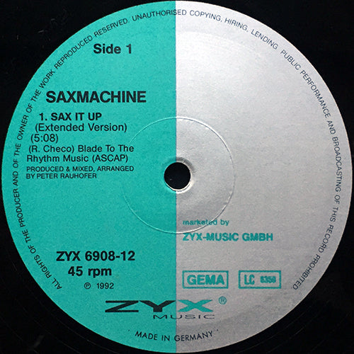 SAXMACHINE // SAX IT UP (JUNGLE LOVE) (5:08) / INST (4:50) / SUNRISE (4:20)