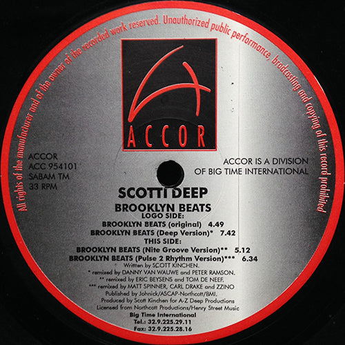 SCOTTI DEEP // BROOKLYN BEATS (ORIGINAL & REMIXES) (4VER)