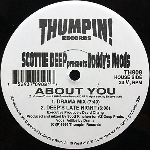 SCOTTI DEEP presents DADDY'S MOODS // C.H.A.N.T.S. (2VER) / ABOUT YOU (2VER)