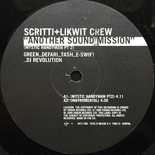 SCRITTI POLITTI // ANOTHER SOUND MISSION (MYSTIC HANDYMAN PT 2) (4VER)
