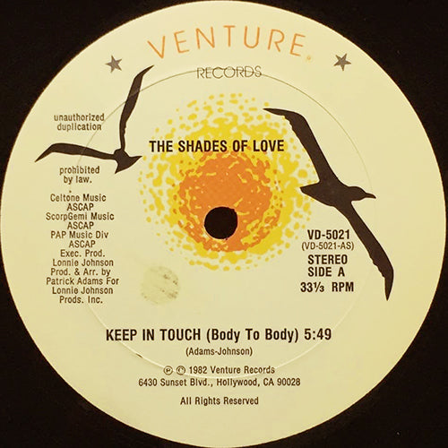 SHADES OF LOVE // KEEP IN TOUCH (BODY TO BODY) (5:49) / INST (4:52)