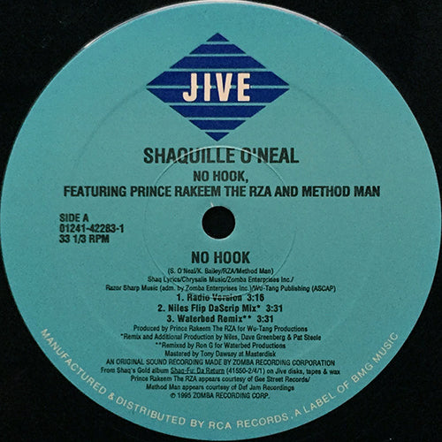 SHAQUILLE O'NEAL feat. RZA & METHOD MAN // NO HOOK (5VER) / (SO U WANNA BE) HARDCORE