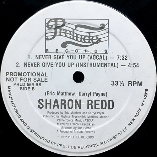 SHARON REDD // NEVER GIVE YOU UP (VOCAL/INST) / IN THE NAME OF LOVE (VOCAL/INST)