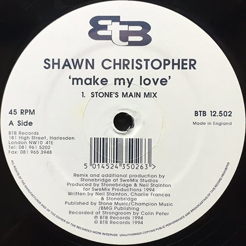 SHAWN CHRISTOPHER // MAKE MY LOVE (3VER)