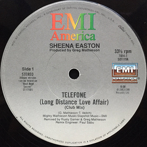 SHEENA EASTON // TELEFONE (LONG DISTANCE LOVE AFFAIR) (6:08) / DUB (4:16)