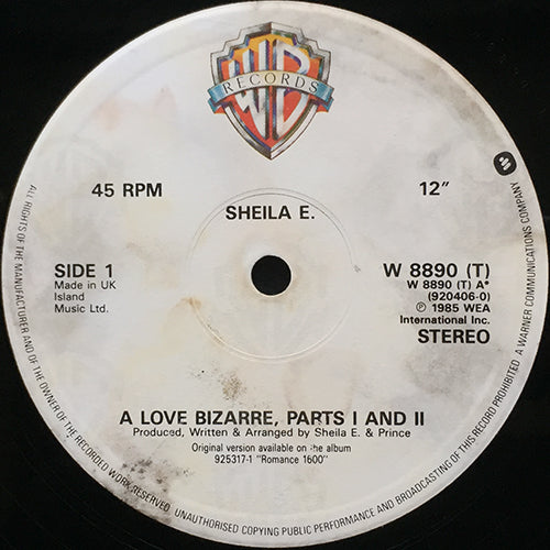 SHEILA E. // A LOVE BIZARRE (PARTS. I AND II) / SAVE THE PEOPLE