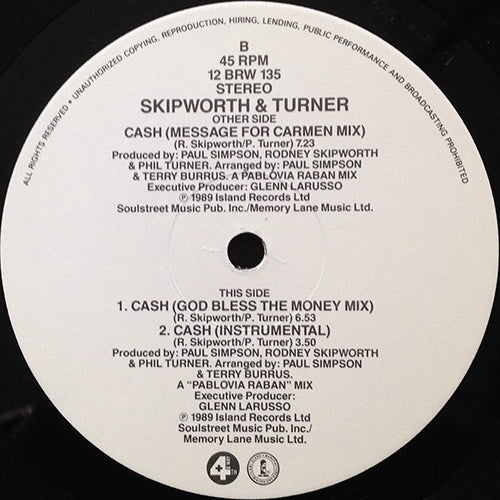 SKIPWORTH & TURNER // CASH (3VER)