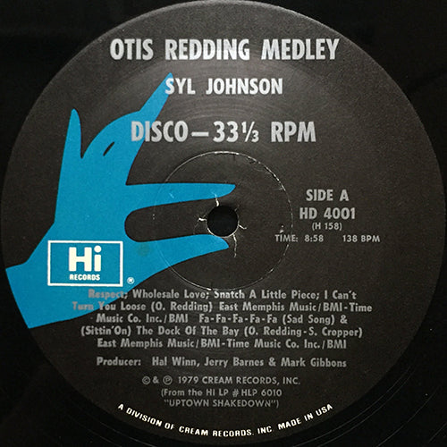 SYL JOHNSON // OTIS REDDING MEDLEY (8:58) / MYSTERY LADY (5:49)