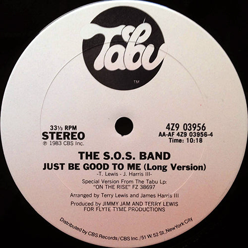 S.O.S. BAND // JUST BE GOOD TO ME (VOCAL REMIX) (8:10) / (INST REMIX) (5:20)