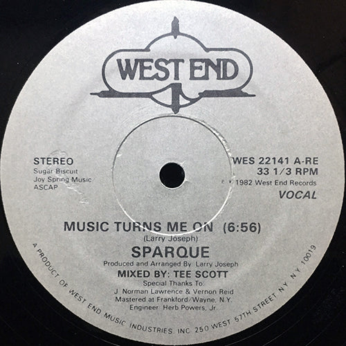 SPARQUE // MUSIC TURNS ME ON (6:56) / INST (7:30) / BONUS MIX (7:07)