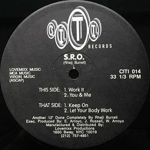 S.R.O. // WORK IT / YOU & ME / KEEP ON / LET YOUR BODY WORK