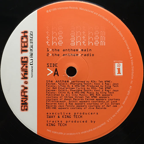 SWAY & KING TECH feat. DJ REVOLUTION // THE ANTHEM (4VER) / UNDERGROUND TACTICS