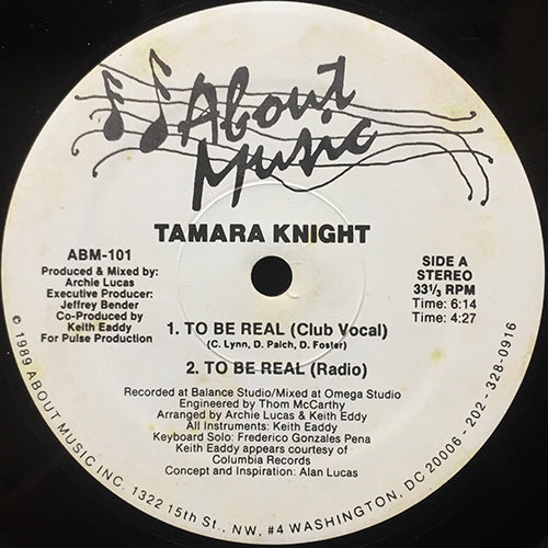 TAMARA KNIGHT // TO BE REAL (3VER)