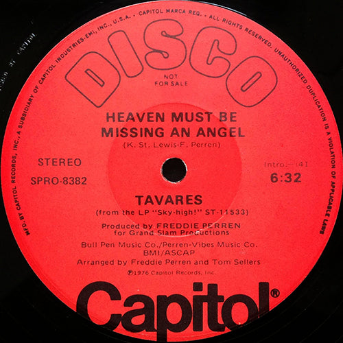 TAVARES // HEAVEN MUST BE MISSING AN ANGEL (6:32)