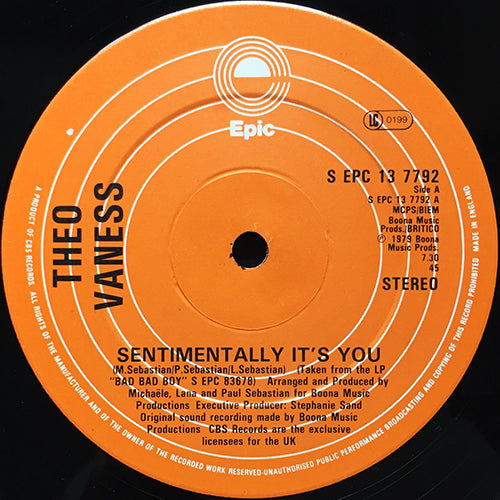 THEO VANESS // SENTIMENTALLY IT'S YOU (7:30) / LOVE ME NOW (6:00)