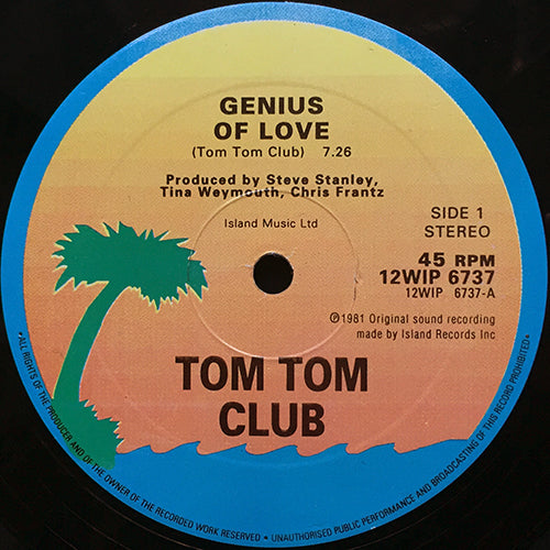 TOM TOM CLUB / MR. YELLA // GENIUS OF LOVE (7:26) / YELLA (7:00)
