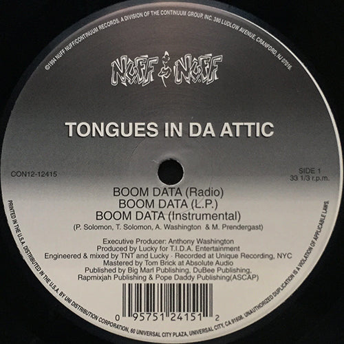 TONGUES IN DA ATTIC // BOOM DATA (3VER) / BLOWIN' UP DA SPOT (2VER)