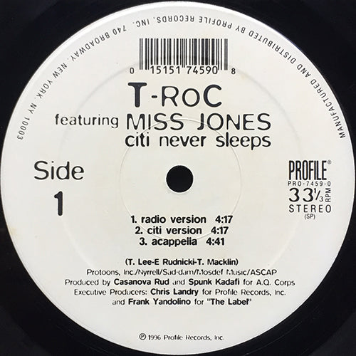 T-ROC feat. MISS JONES // CITI NEVER SLEEPS (4VER) / MIRAGES (2VER)
