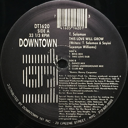 T. SOLOMON // THIS LOVE WILL GROW (5VER)