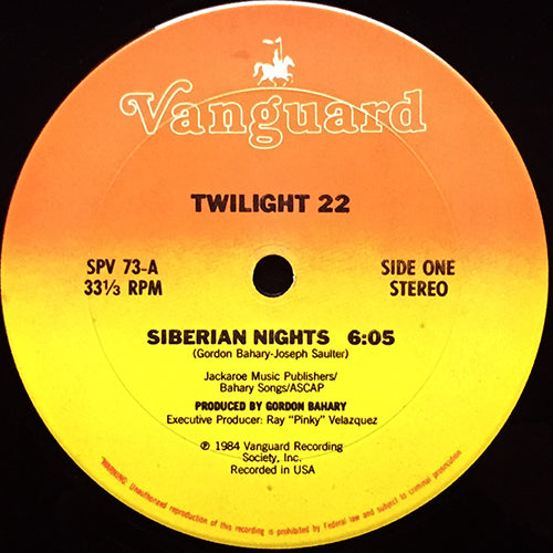 TWILIGHT 22 // SIBERIAN NIGHTS (6:05) / (RADIO EDIT) (4:17) / (DUB) (6:05)